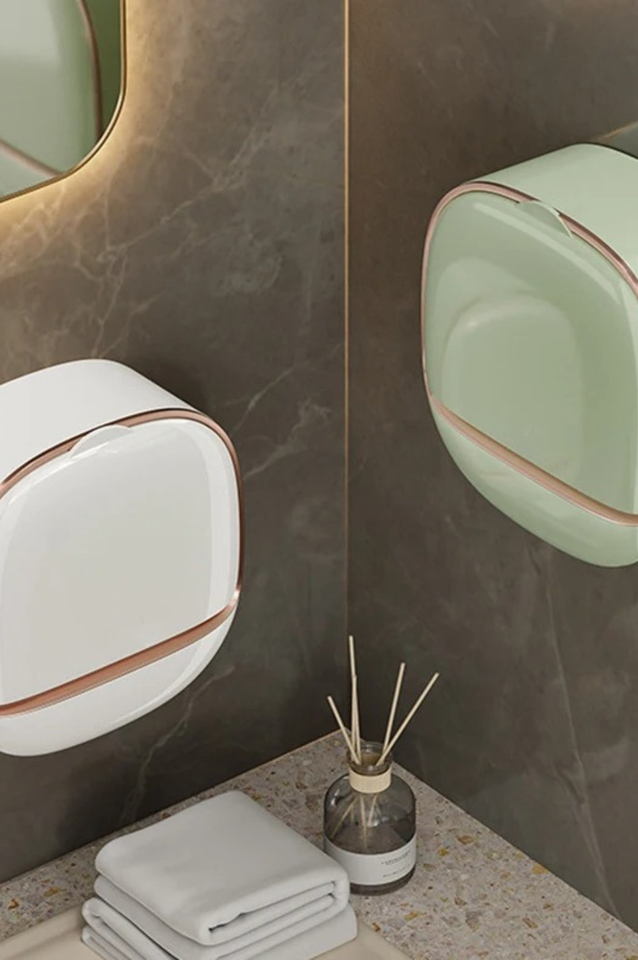 1PC Soap Box Wall Mounted Light Luxury Soap Holder Punch Free Drain Laundry Soap Box Easy Cleaning