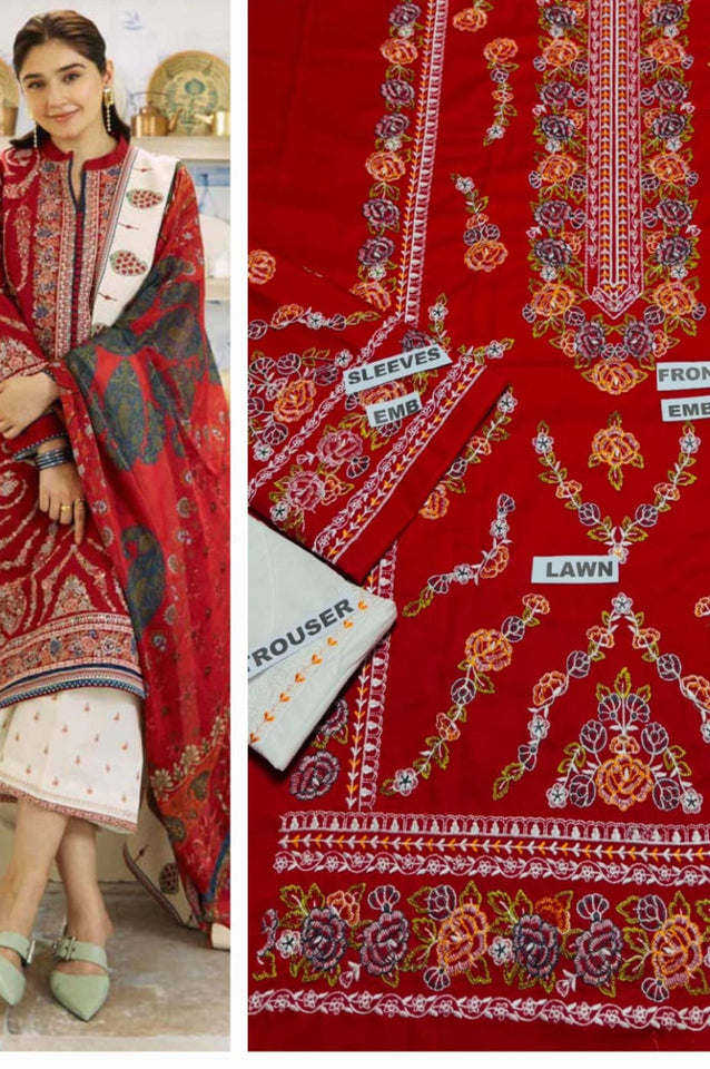 •Heavy embroidered front lawn (Embroidered Daman Patch)