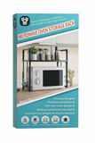 Microwave Oven Storage Rack 2-Tier Kitchen Organizer | Space-Saving Carbon Steel Shelf For Countertop And Utensils | Random Colour