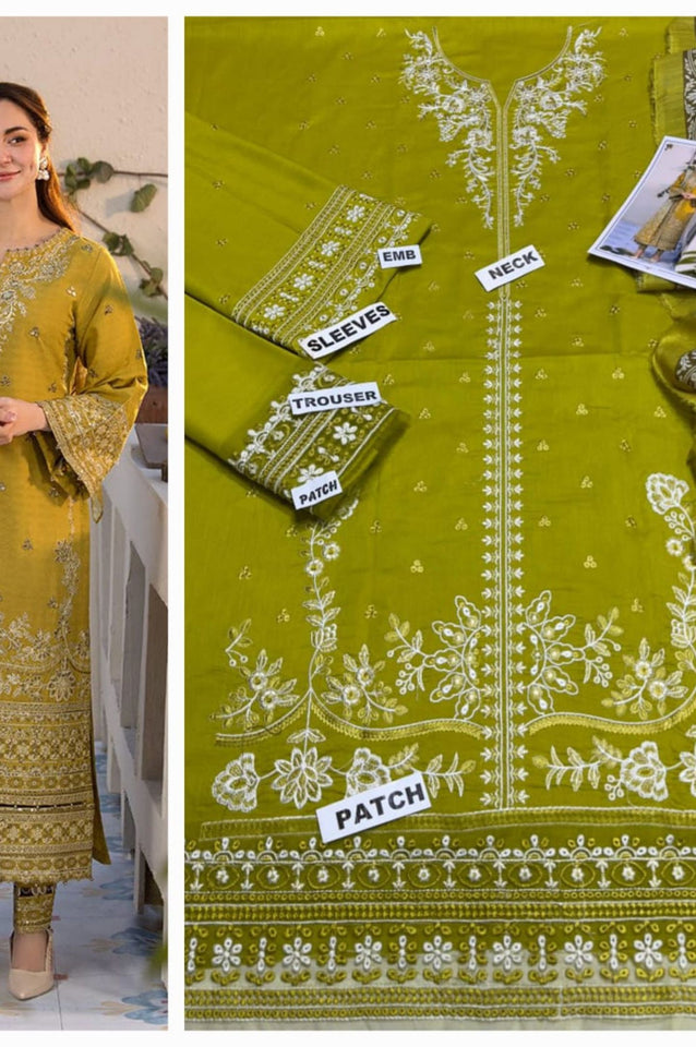 •Heavy embroidered front lawn (Embroidered Daman Patch)