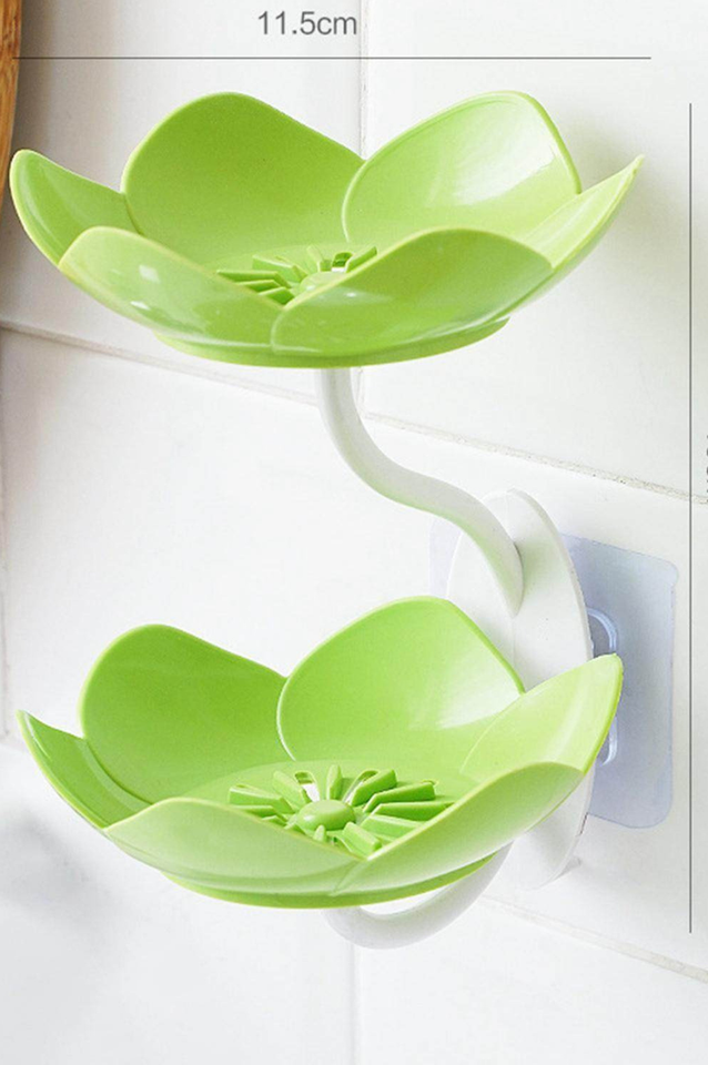 Lotus Flower Wall-Mounted Soap Holder – Self-Draining Bathroom & Kitchen Organizer - pack of 1