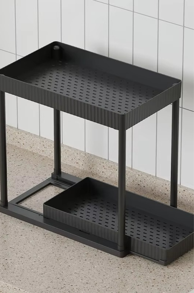 Multi-Functional Kitchen Shelf | Nail-Free Installation | Rust-Proof Carbon Steel Organizer | Waterproof & Strong Load-Bearing | Random Colour