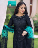 Wedding edition  .Front net Heavy embroidered With Totally handwork adda Work
