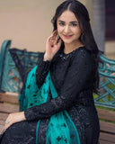 Wedding edition  .Front net Heavy embroidered With Totally handwork adda Work