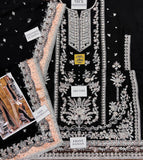 Aneela's Luxury Embroidered Chiffon Wedding Collection- MEROON With Chiffon Duppata -