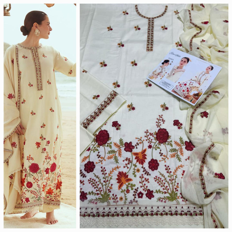 •Heavy embroidered front lawn (Embroidered Daman Patch)