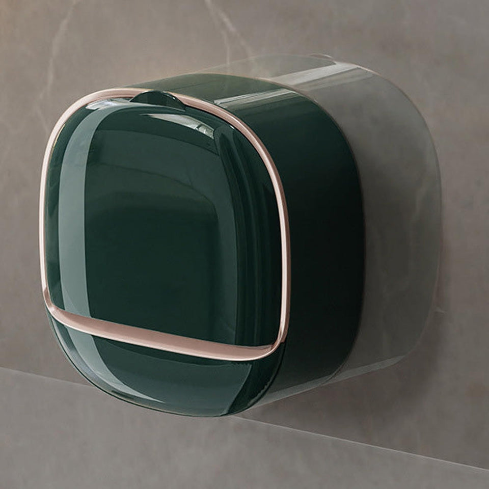 1PC Soap Box Wall Mounted Light Luxury Soap Holder Punch Free Drain Laundry Soap Box Easy Cleaning