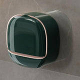 1PC Soap Box Wall Mounted Light Luxury Soap Holder Punch Free Drain Laundry Soap Box Easy Cleaning